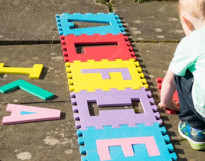 Gross Motor Alphabet Game - preschool letter recognition